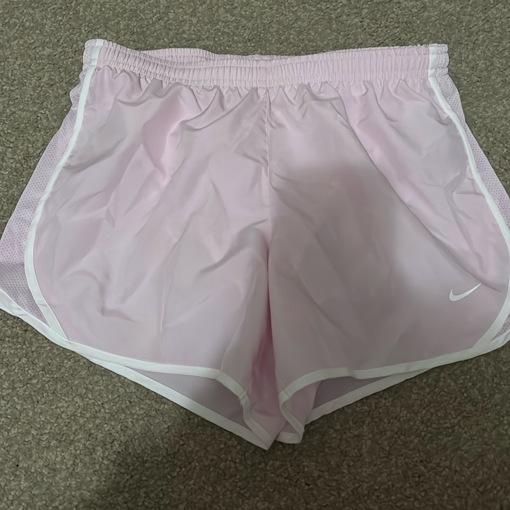 baby pink athletic shorts